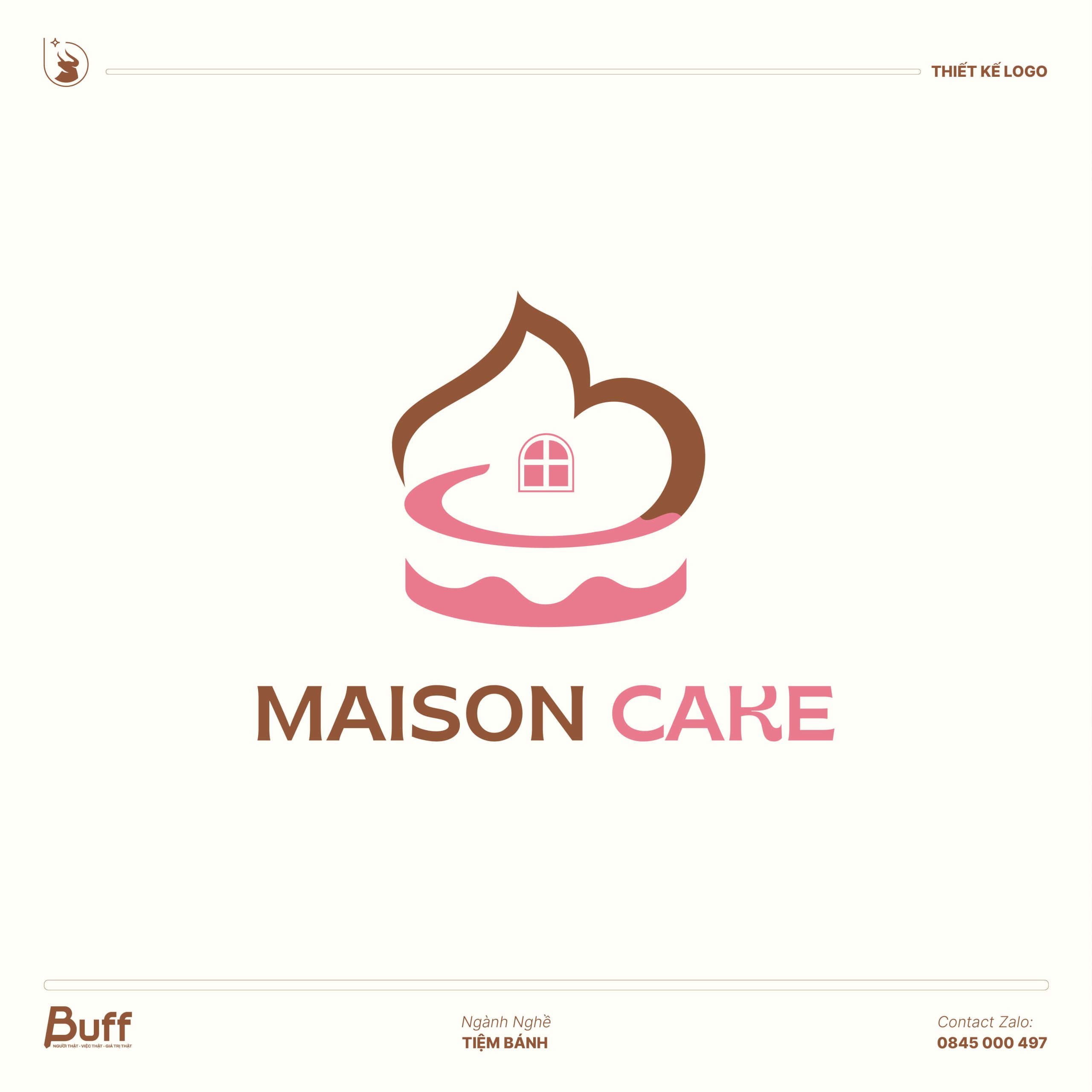 Logo Maison Cake thiết kế bởi Buff Design