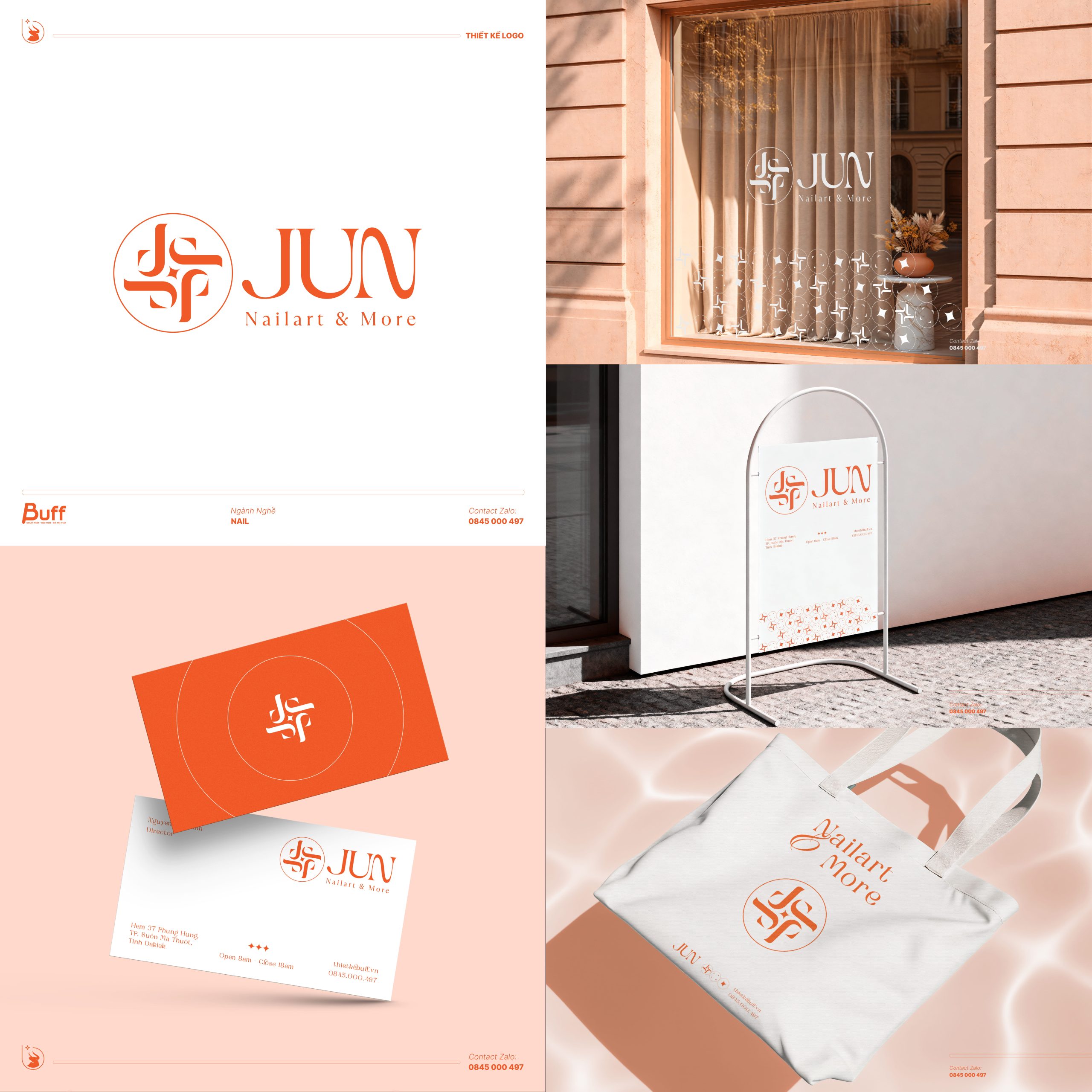 Bộ nhận diện tổng thể JUN Nailart