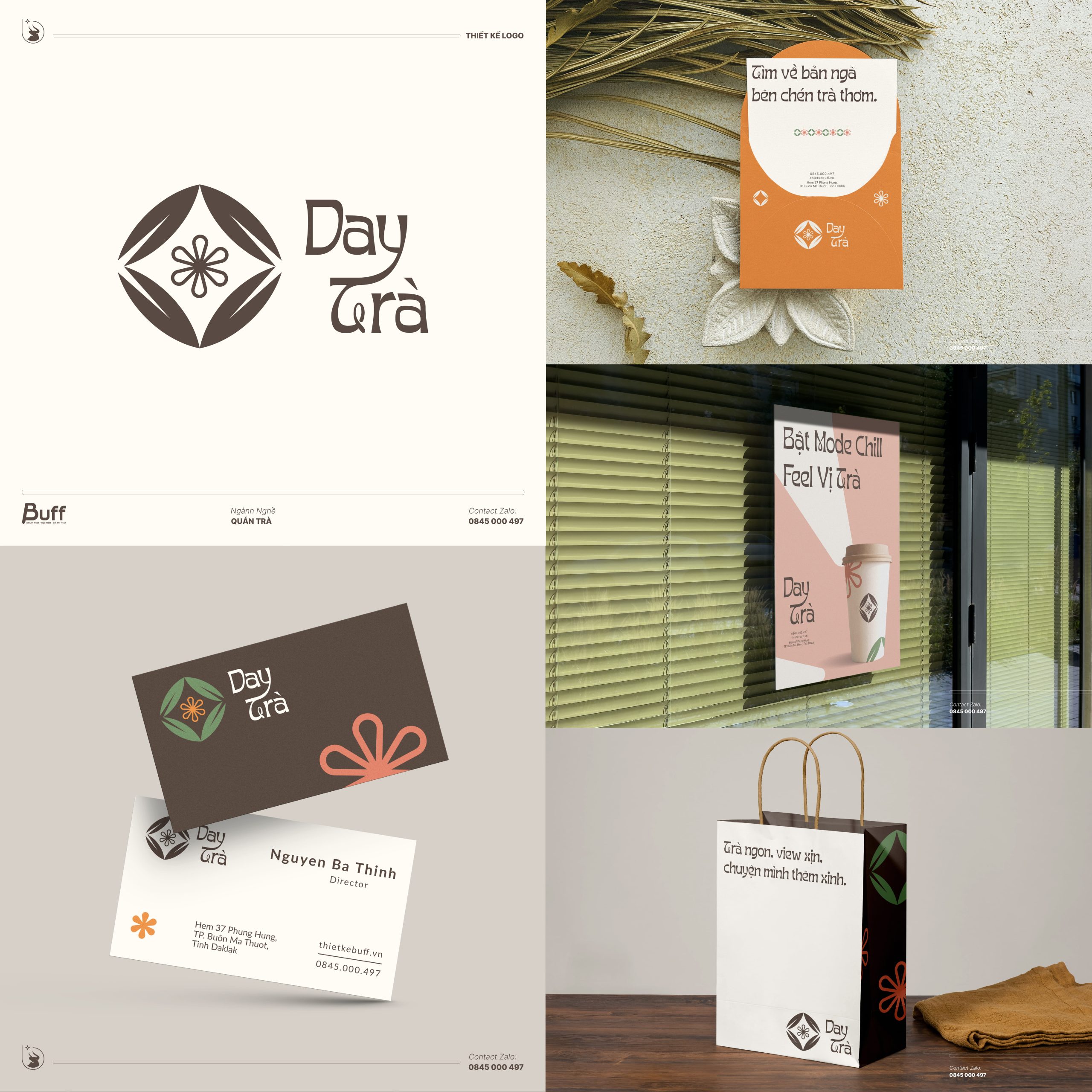 Bộ nhận diện tổng thể Day Trà
